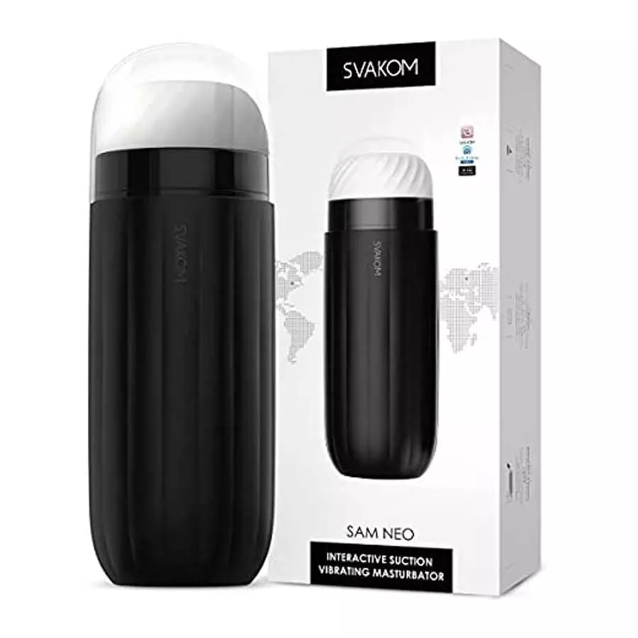 APP-Remote Automatic Sucking Masturbator Men Sex-Toy - SVAKOM APP-Control & 2D Interactive Hands Free Masturbators Cup with 5 Su