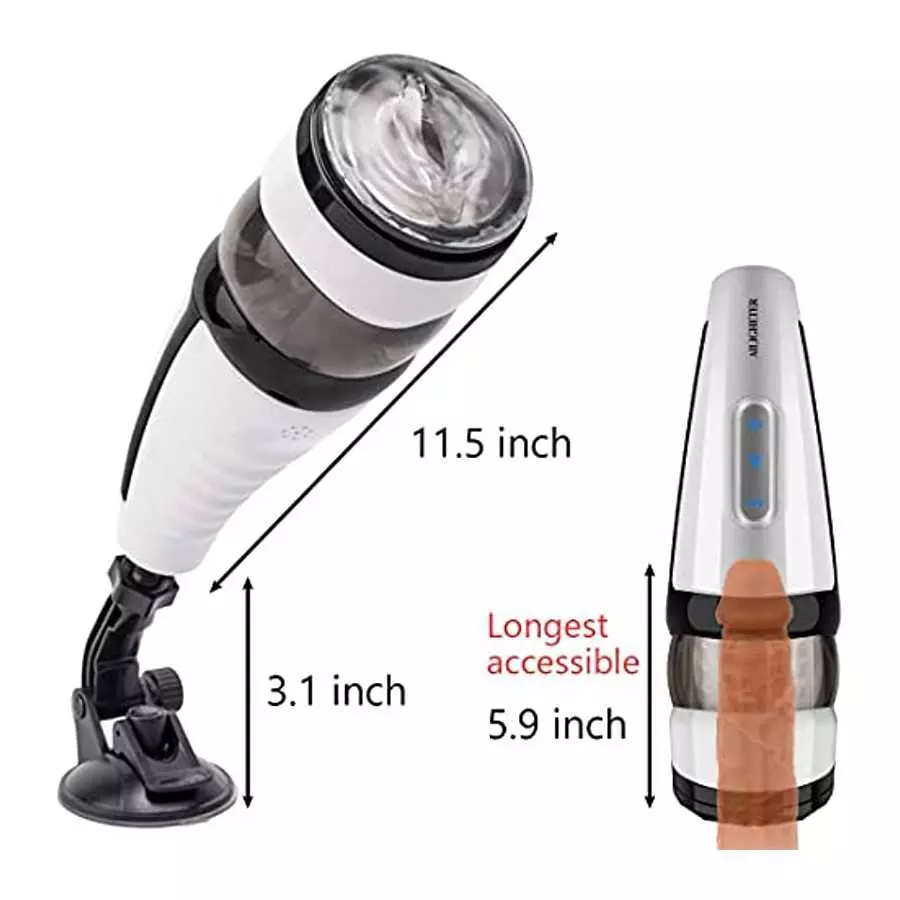 2023 New Automatic Male Masturbators - Upgraded 7 Vibration & Suction Hands Free Pocket Pussy Male Stroker with 3D Realistic Tex