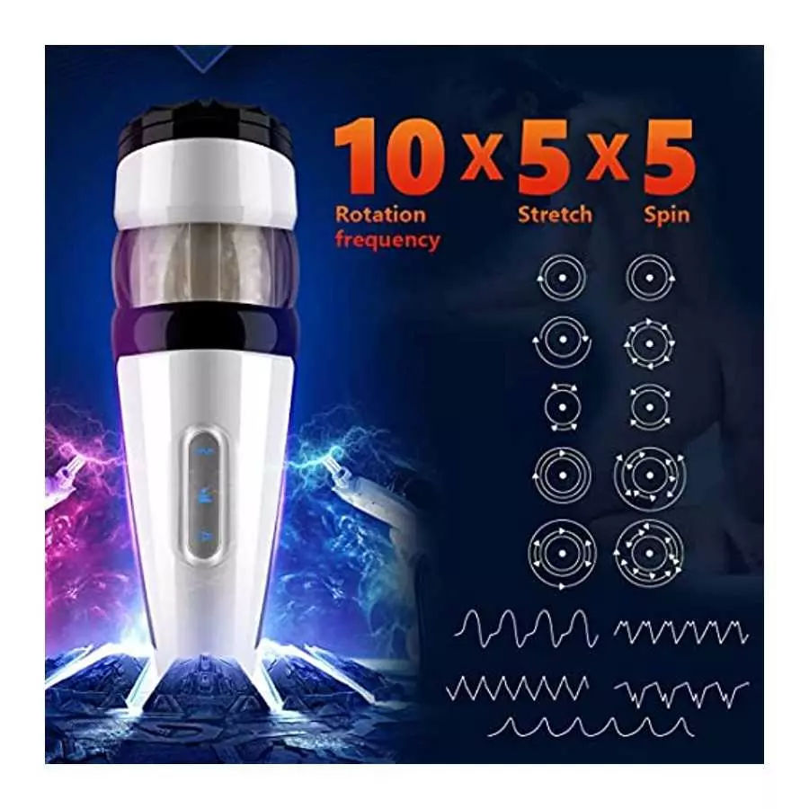 2023 New Automatic Male Masturbators - Upgraded 7 Vibration & Suction Hands Free Pocket Pussy Male Stroker with 3D Realistic Tex