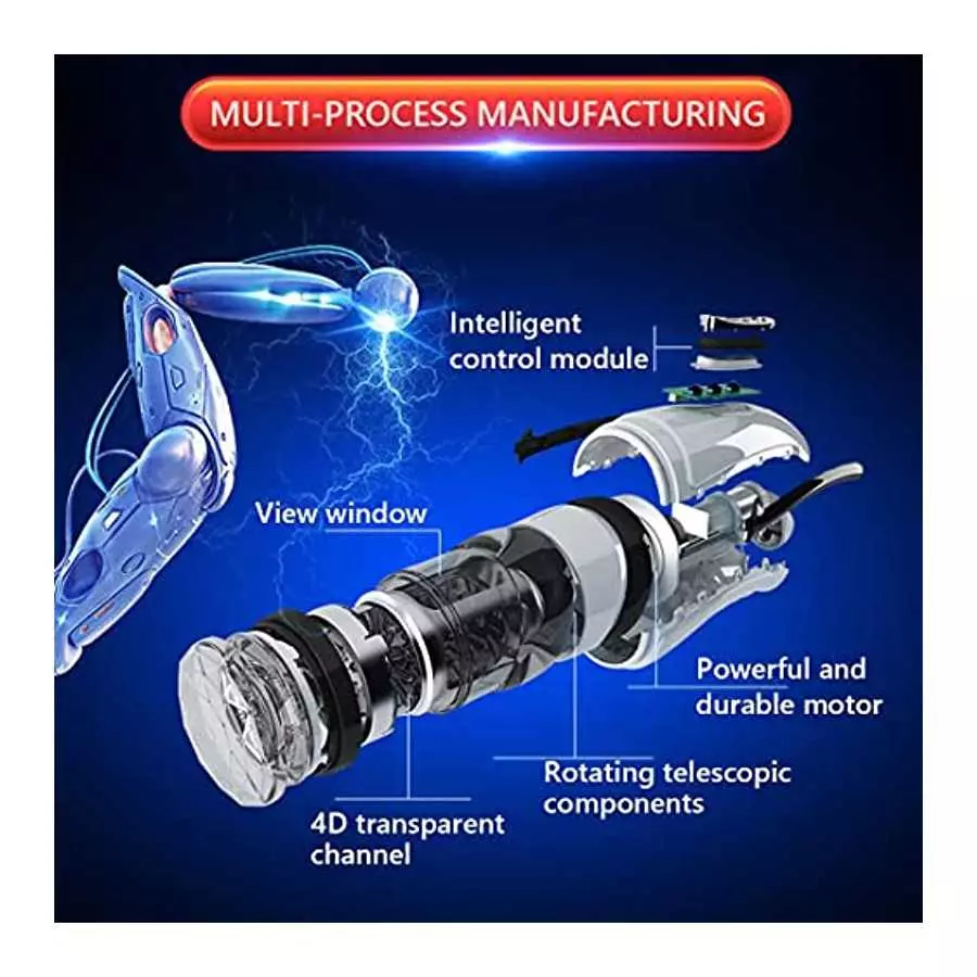 2023 New Automatic Male Masturbators - Upgraded 7 Vibration & Suction Hands Free Pocket Pussy Male Stroker with 3D Realistic Tex