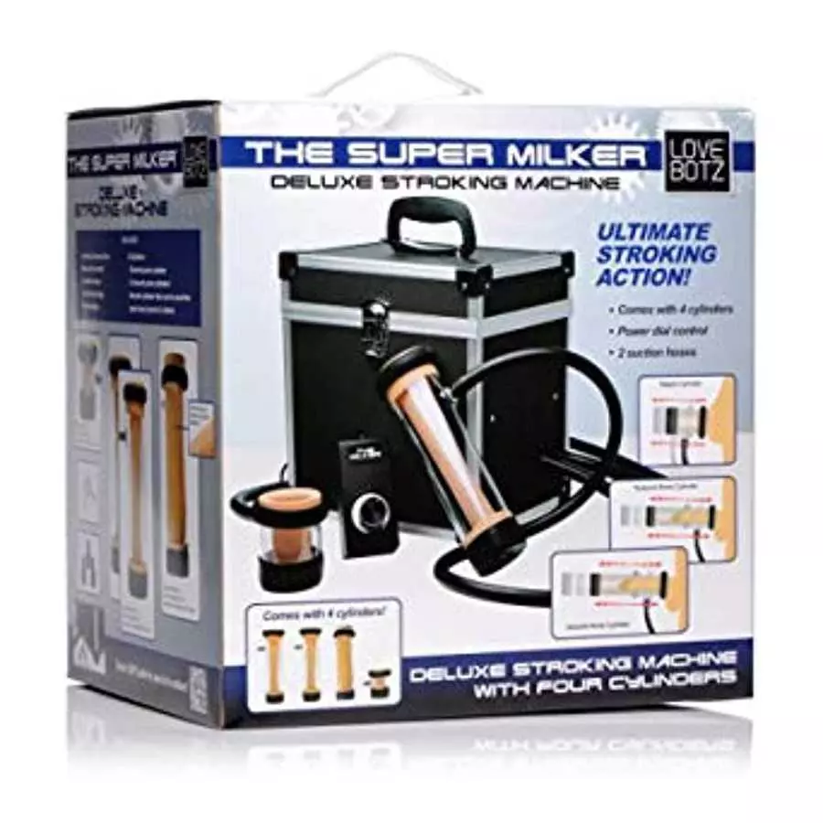 Lovebotz The Super Milker Automatic Deluxe Stroker Machine for Men and Adult Couples, Auto Stroking and Milking Pleasure Device,