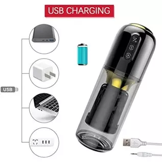 Rechargeable Automatic Male Masturbators Toys - Suction Hands Free Pocket Pussy Male Stroker with 3D Realistic Textured,Adult Se Rechargeable Automatic Male Masturbators Toys - Suction Hands Free Pocket Pussy Male Stroker with 3D Realistic Textured,Adult Se