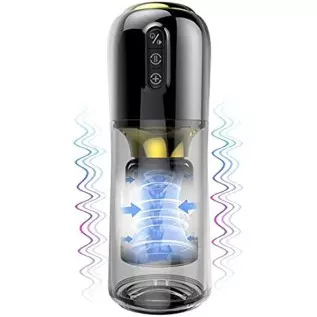 Rechargeable Automatic Male Masturbators Toys - Suction Hands Free Pocket Pussy Male Stroker with 3D Realistic Textured,Adult Se Rechargeable Automatic Male Masturbators Toys - Suction Hands Free Pocket Pussy Male Stroker with 3D Realistic Textured,Adult Se