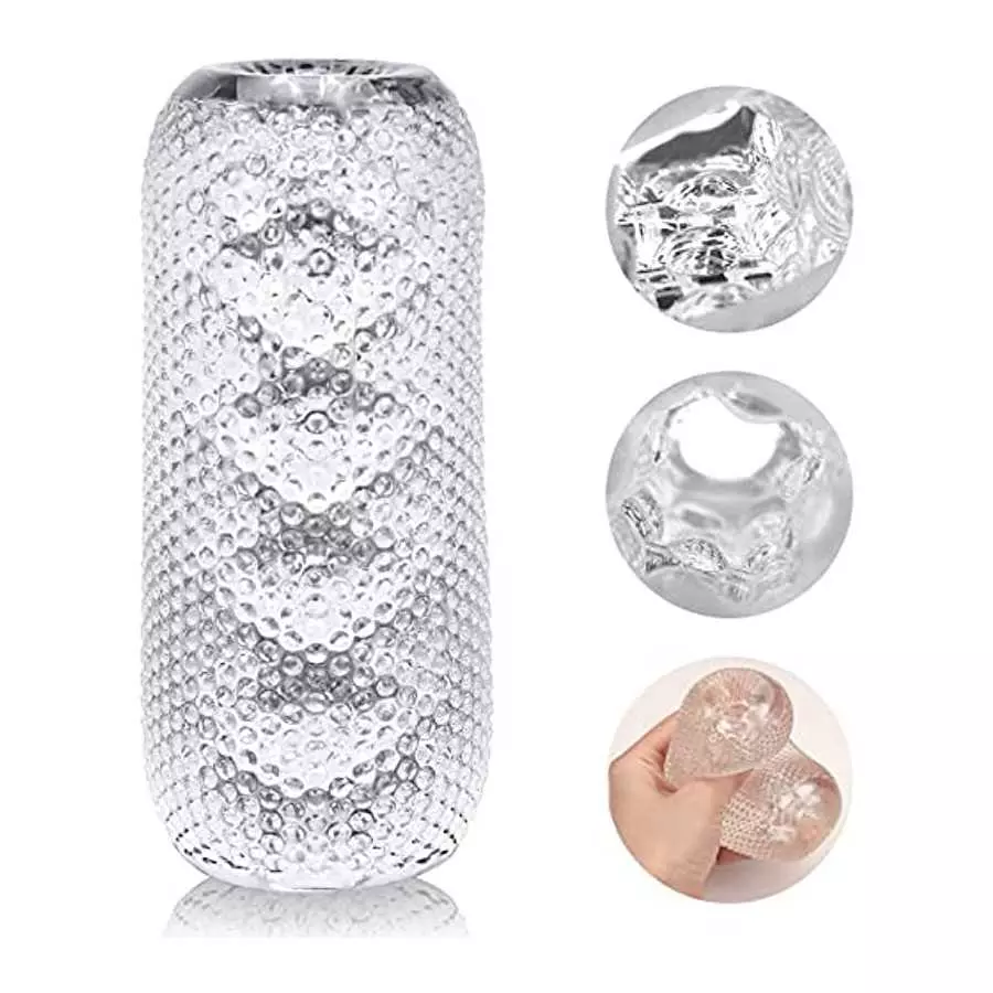 Male Masturbator Cup Masturbate Sleeve Sex Toy, Double-Opened Crystal Vagina Oral Sleeve Transparent Stroker Blowjob Sucking Por Male Masturbator Cup Masturbate Sleeve Sex Toy, Double-Opened Crystal Vagina Oral Sleeve Transparent Stroker Blowjob Sucking Por