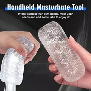 Male Masturbator Cup Masturbate Sleeve Sex Toy, Double-Opened Crystal Vagina Oral Sleeve Transparent Stroker Blowjob Sucking Por Male Masturbator Cup Masturbate Sleeve Sex Toy, Double-Opened Crystal Vagina Oral Sleeve Transparent Stroker Blowjob Sucking Por