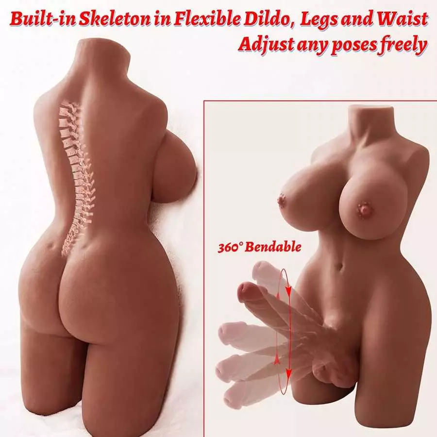 Shemale Sex Doll with Torso Realistic Dildo Breasts and Anal Lifelike Transsexual Love Dolls Hugh Penis Silicone Breast Anal Tes
