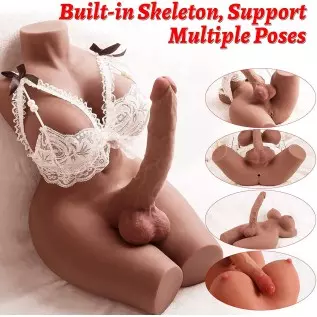 Shemale Sex Doll with Torso Realistic Dildo Breasts and Anal Lifelike Transsexual Love Dolls Hugh Penis Silicone Breast Anal Tes
