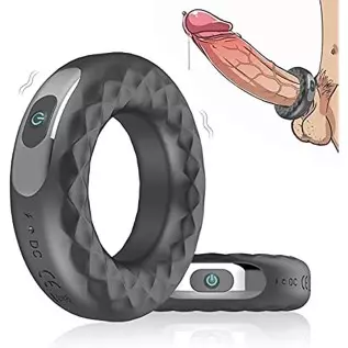 Glans Training Tool Cock Ring Vibrator-Glans Stimulator 10 Vibration Modes with 2 Bullets Vibrator Glans Massager Male Masturbat