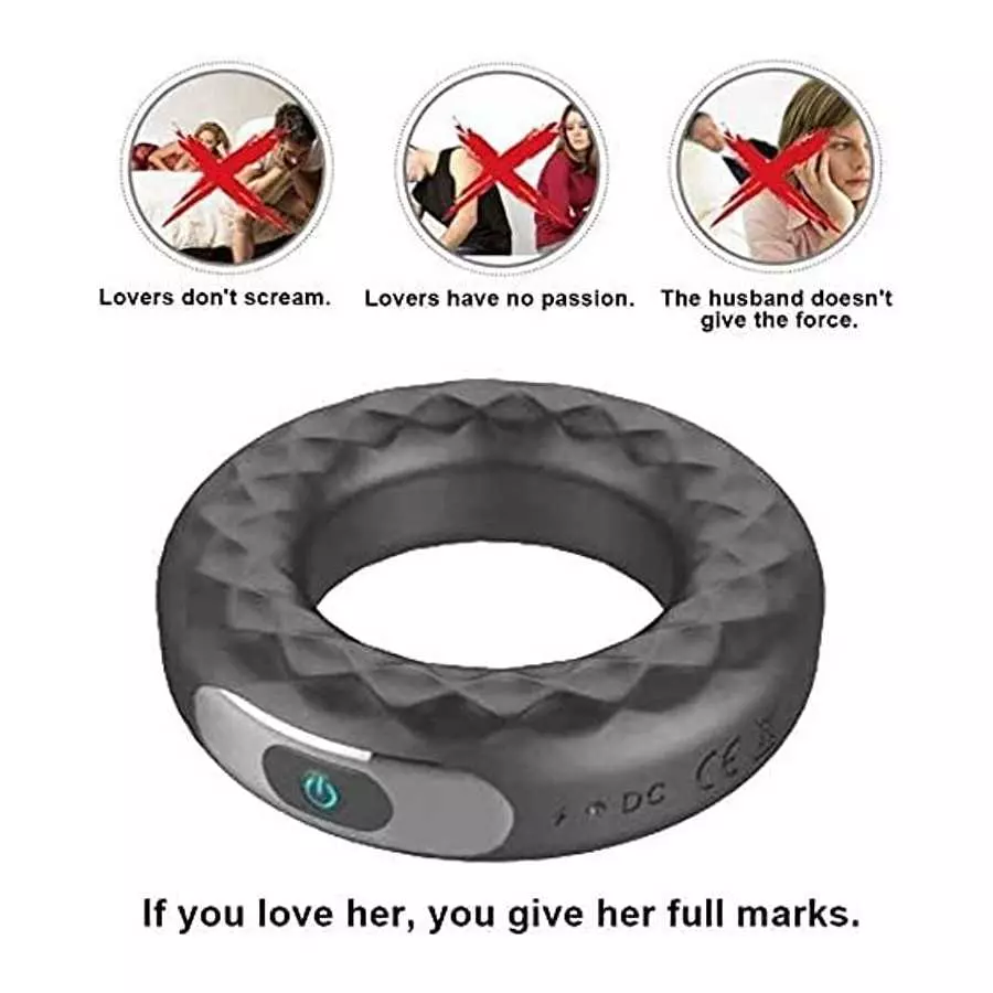 Glans Training Tool Cock Ring Vibrator-Glans Stimulator 10 Vibration Modes with 2 Bullets Vibrator Glans Massager Male Masturbat