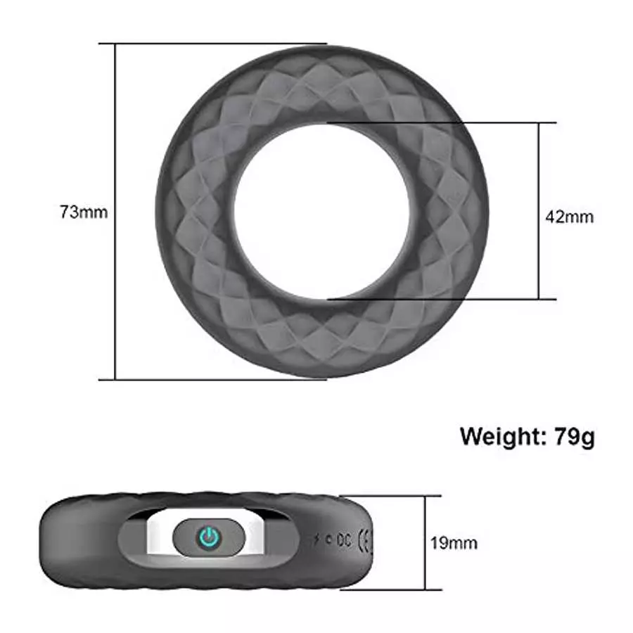 Glans Training Tool Cock Ring Vibrator-Glans Stimulator 10 Vibration Modes with 2 Bullets Vibrator Glans Massager Male Masturbat