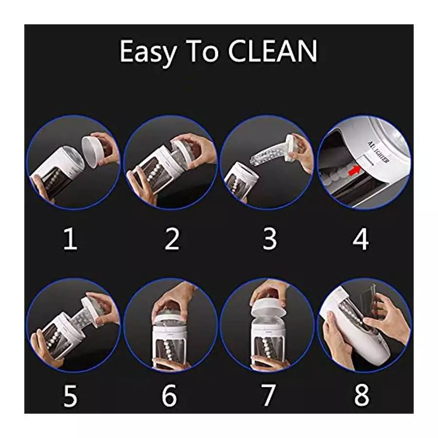 Automatic Male Masturbator Cup, Heating Soft Silicone Electric Man Masturbators with 6 Thrusting Rotating Modes Hands Free Power