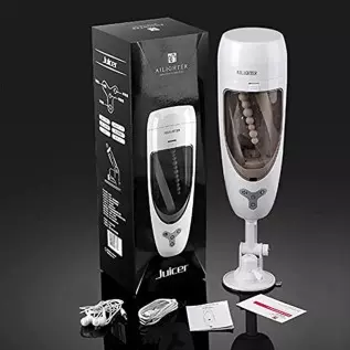 Automatic Male Masturbator Cup, Heating Soft Silicone Electric Man Masturbators with 6 Thrusting Rotating Modes Hands Free Power