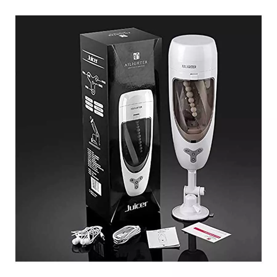 Automatic Male Masturbator Cup, Heating Soft Silicone Electric Man Masturbators with 6 Thrusting Rotating Modes Hands Free Power