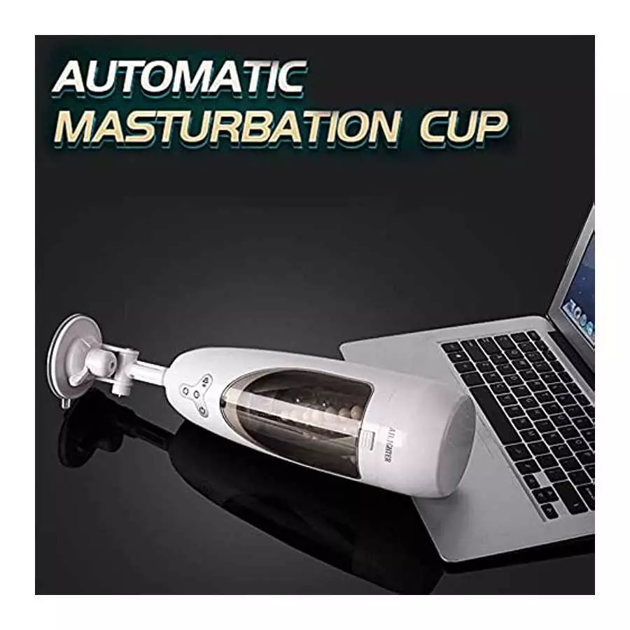 Automatic Male Masturbator Cup, Heating Soft Silicone Electric Man Masturbators with 6 Thrusting Rotating Modes Hands Free Power