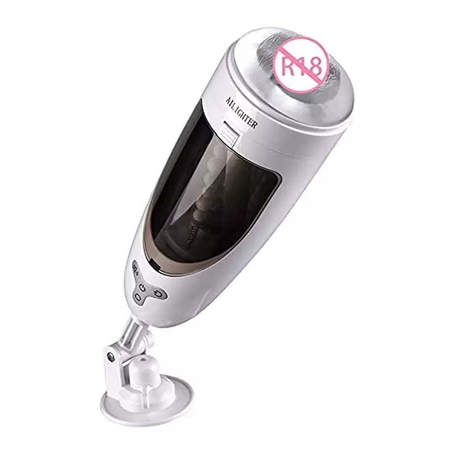 Automatic Male Masturbator Cup, Heating Soft Silicone Electric Man Masturbators with 6 Thrusting Rotating Modes Hands Free Power