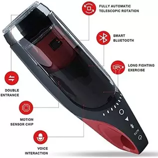 Male Masturbation Cup Male Intelligent Toy Automatic Heating and Telescopic Rotating Aircraft Cup Electric Masturbation Cup Sex