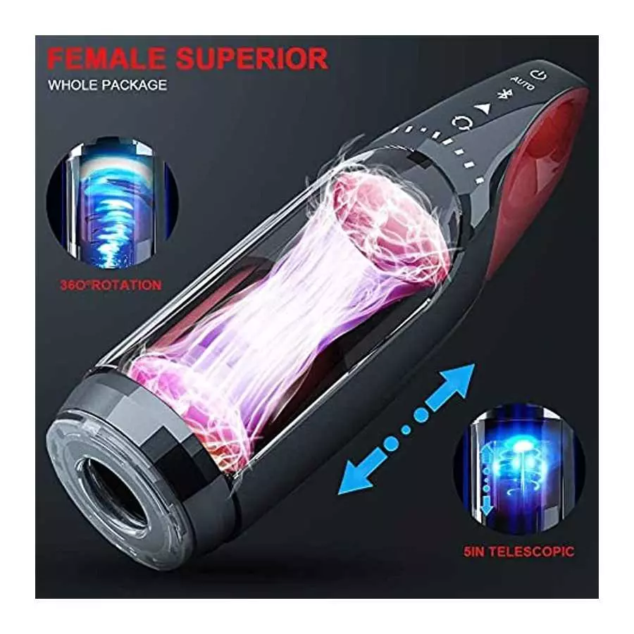 Male Masturbation Cup Male Intelligent Toy Automatic Heating and Telescopic Rotating Aircraft Cup Electric Masturbation Cup Sex