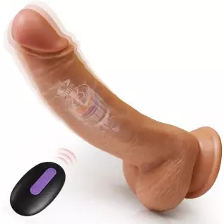 Realistic Dildo Vibrator,OHYER 8.46 Inch 10 Powerful Vibrating Dildo Sex Toy Vibrator for Vaginal G Spot & Anal Play with Suctio