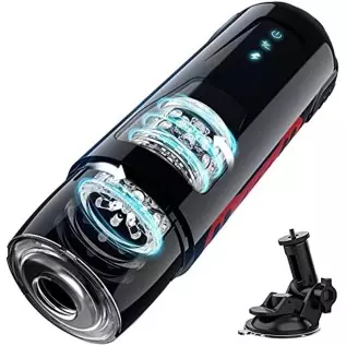 Luyoukiss Automatic Male Masturbator Cup, Penis Stroker with 7 Thrusting & Roating Modes LCD Display Electric Pocket Pussy for M