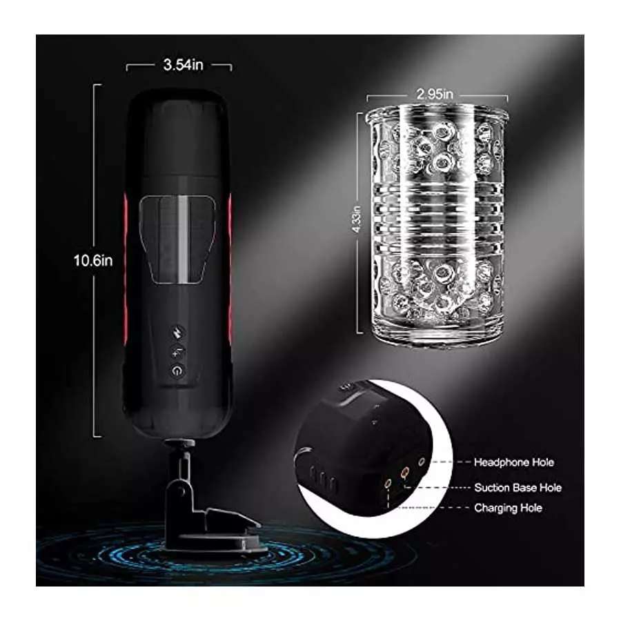 Luyoukiss Automatic Male Masturbator Cup, Penis Stroker with 7 Thrusting & Roating Modes LCD Display Electric Pocket Pussy for M