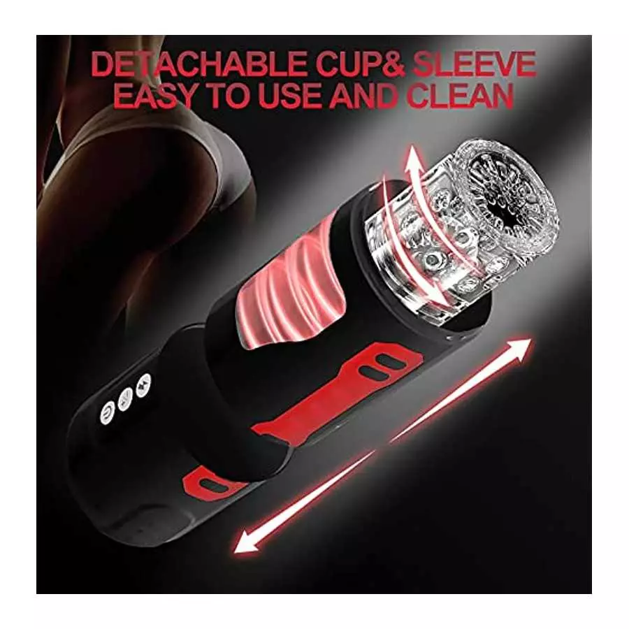Luyoukiss Automatic Male Masturbator Cup, Penis Stroker with 7 Thrusting & Roating Modes LCD Display Electric Pocket Pussy for M