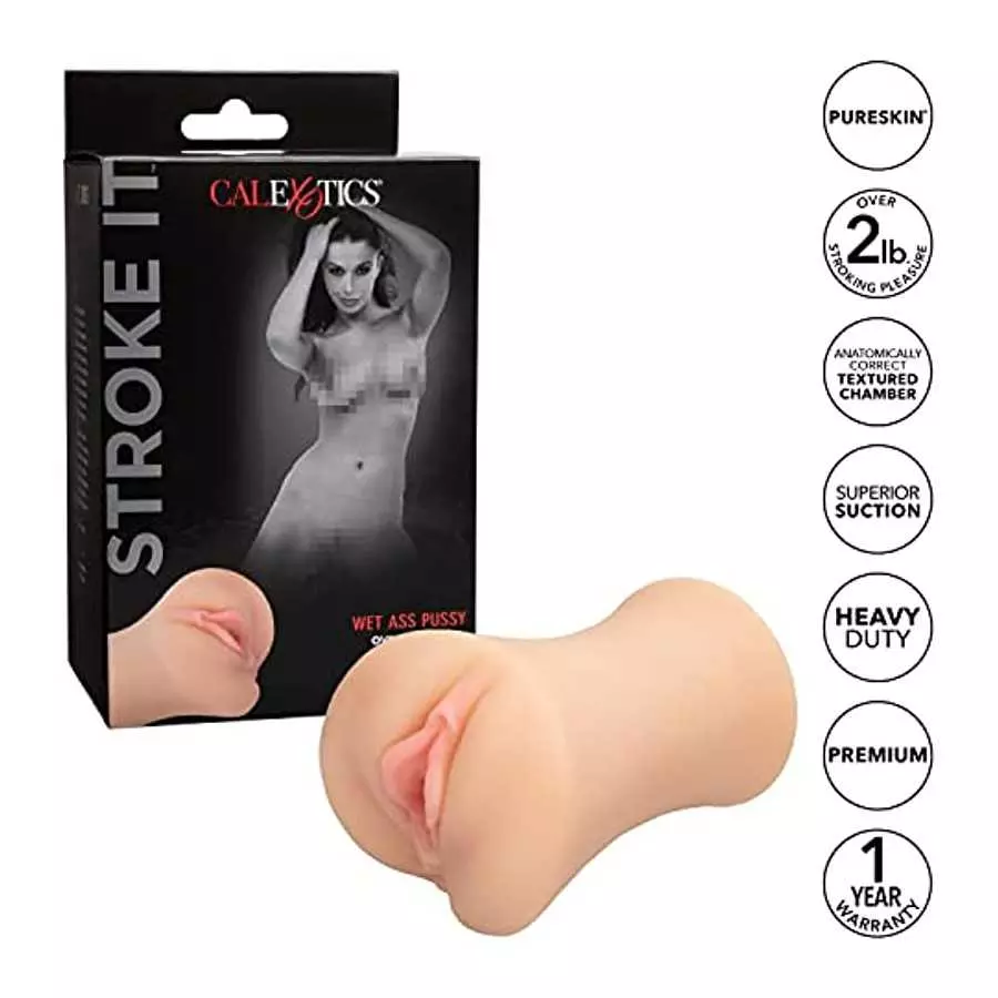 CalExotics Stroke It Wet Ass Pussy - Ivory (13513)