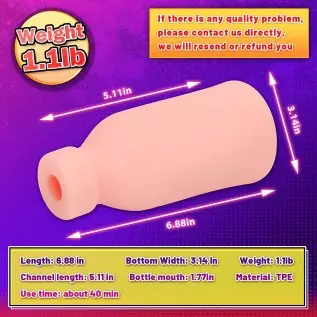 Male Masturbator Cup Automatic Heating Sex Toy 1.1lb Realistic Textured Channel Close-Ended Pocket Pussy Bottle Design Sucking P Male Masturbator Cup Automatic Heating Sex Toy 1.1lb Realistic Textured Channel Close-Ended Pocket Pussy Bottle Design Sucking P