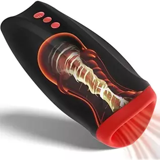 2 in 1 Automatic Sucking Male Masturbators Cup with 10 Vibration & 6 Suction Modes,G spot Dildo Pump Enlargement Stimulation,Han