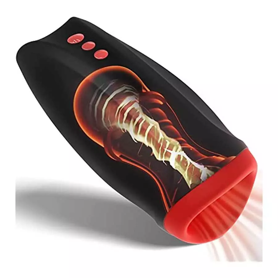 2 in 1 Automatic Sucking Male Masturbators Cup with 10 Vibration & 6 Suction Modes,G spot Dildo Pump Enlargement Stimulation,Han