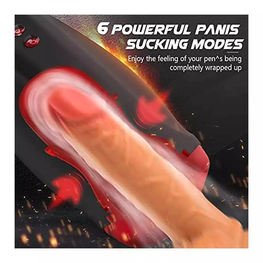 2 in 1 Automatic Sucking Male Masturbators Cup with 10 Vibration & 6 Suction Modes,G spot Dildo Pump Enlargement Stimulation,Han