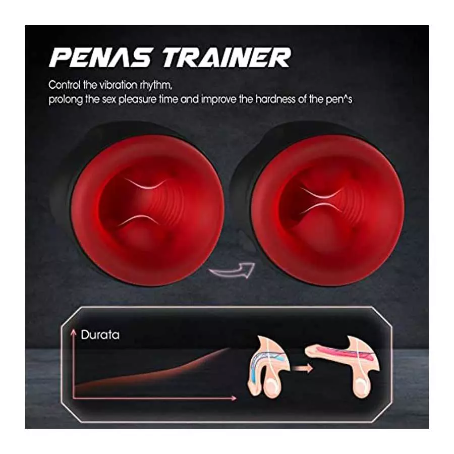 2 in 1 Automatic Sucking Male Masturbators Cup with 10 Vibration & 6 Suction Modes,G spot Dildo Pump Enlargement Stimulation,Han