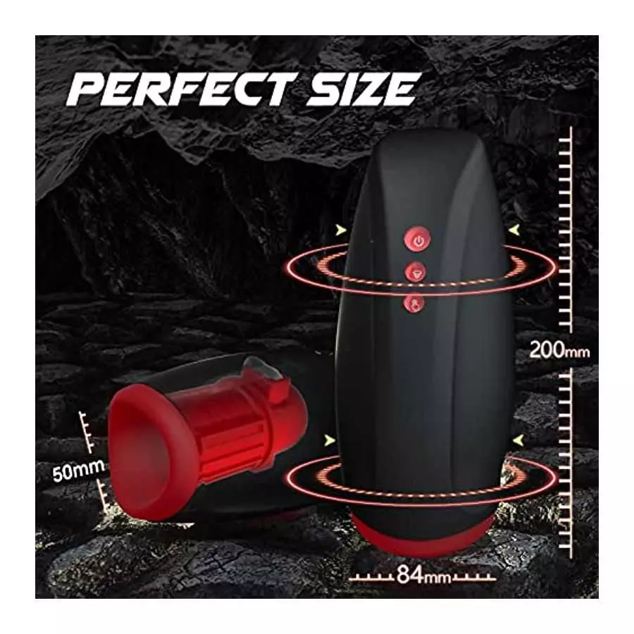 2 in 1 Automatic Sucking Male Masturbators Cup with 10 Vibration & 6 Suction Modes,G spot Dildo Pump Enlargement Stimulation,Han