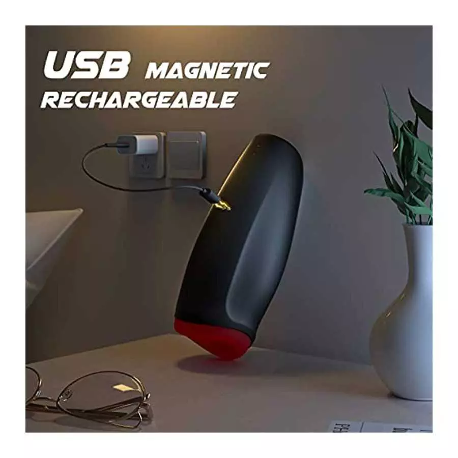 2 in 1 Automatic Sucking Male Masturbators Cup with 10 Vibration & 6 Suction Modes,G spot Dildo Pump Enlargement Stimulation,Han