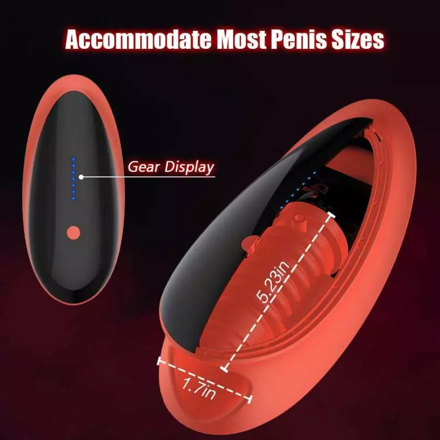 Air Pulse Automatic Male Masturbator Cup Penis Vibrator, Zcsouya Squeezable Male Masturbators Sex Toy Penis Stroker Trainer With