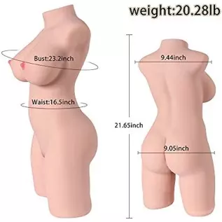 Sex Doll Male Masturbator Stroker,3 in 1 Realistic Big Boobs Ass Tight Vaginal & Anal Toy for Men Masturbation, 20 LBS