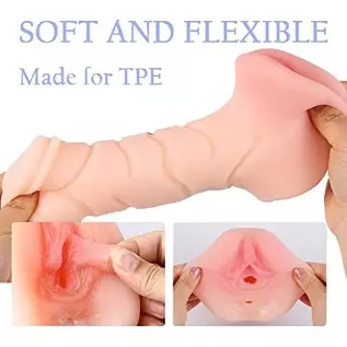 Realistic Male Masturbator Molded from A Beautiful Girl, 2 in 1 Pocket Pussy with 3D Lifelike Texture Vagina and Tight Anal, GOU Realistic Male Masturbator Molded from A Beautiful Girl, 2 in 1 Pocket Pussy with 3D Lifelike Texture Vagina and Tight Anal, GOU