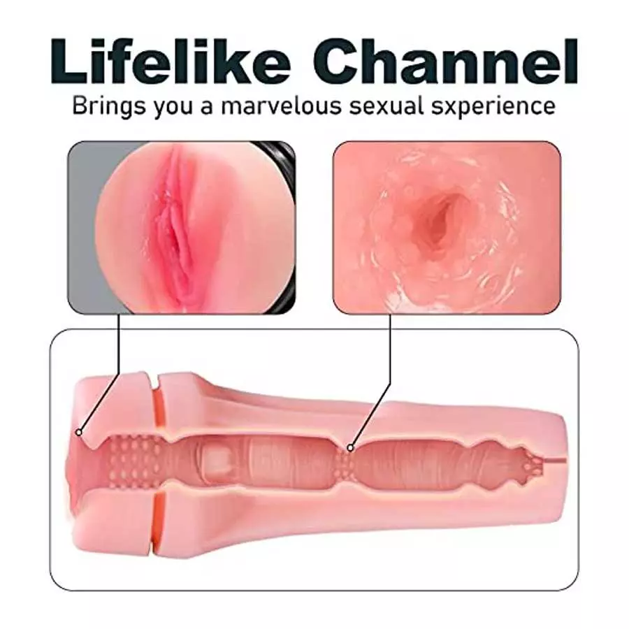 Male Masturbation Cup, Realistic Textured Vaginal Pussy, Super Soft Male Masturbation Stroker, Adult Sex Toys