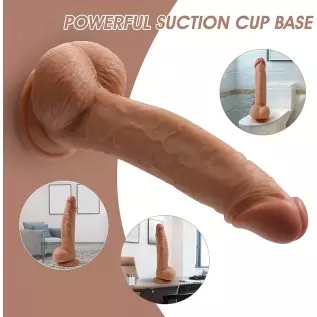 Realistic Dildo Vibrator,OHYER 8.46 Inch 10 Powerful Vibrating Dildo Sex Toy Vibrator for Vaginal G Spot & Anal Play with Suctio