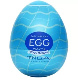 TENGA EGG-013C Wavy II Cool Edition Easy Beat Egg Portable Male Masturbator