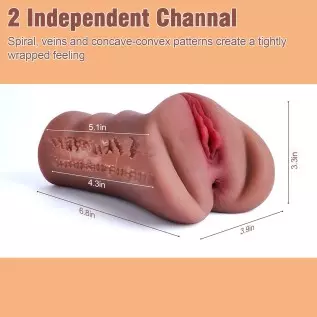 Male Masturbators Sex Toys for Men: 3D Realistic Vagina Pussy and Tight Anus Sex Stroker, Textured Sex Doll Adult Male Sex Toy f