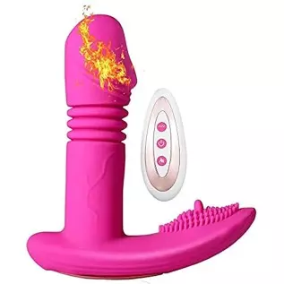Realistic Dildo Vibrator, 2 in 1 Adult Toy Couple Sex Toy, 10 Tongue Licking & 10 Thrusting Dildo Female Vibrators G-spot Clitor
