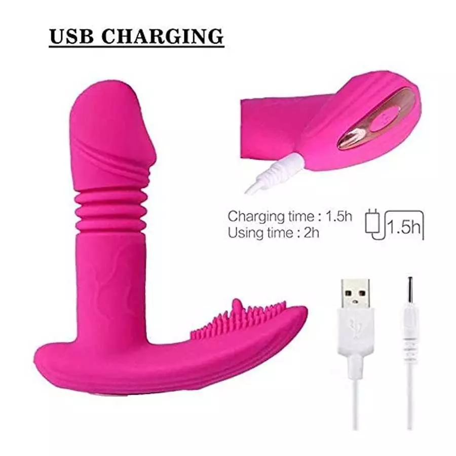 Realistic Dildo Vibrator, 2 in 1 Adult Toy Couple Sex Toy, 10 Tongue Licking & 10 Thrusting Dildo Female Vibrators G-spot Clitor