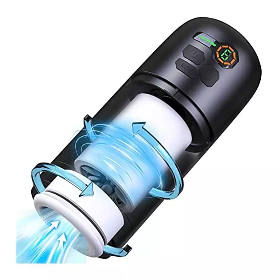Automatic Bidirectional Rotating Male Masturbator Sex Toy with 6 Rotation, LOVENOTE Pocket Pussy with Realistic Sleeve Stroker M Automatic Bidirectional Rotating Male Masturbator Sex Toy with 6 Rotation, LOVENOTE Pocket Pussy with Realistic Sleeve Stroker M