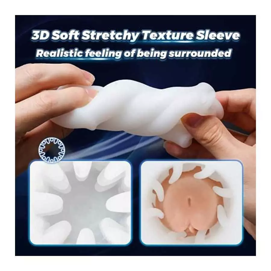 Automatic Bidirectional Rotating Male Masturbator Sex Toy with 6 Rotation, LOVENOTE Pocket Pussy with Realistic Sleeve Stroker M