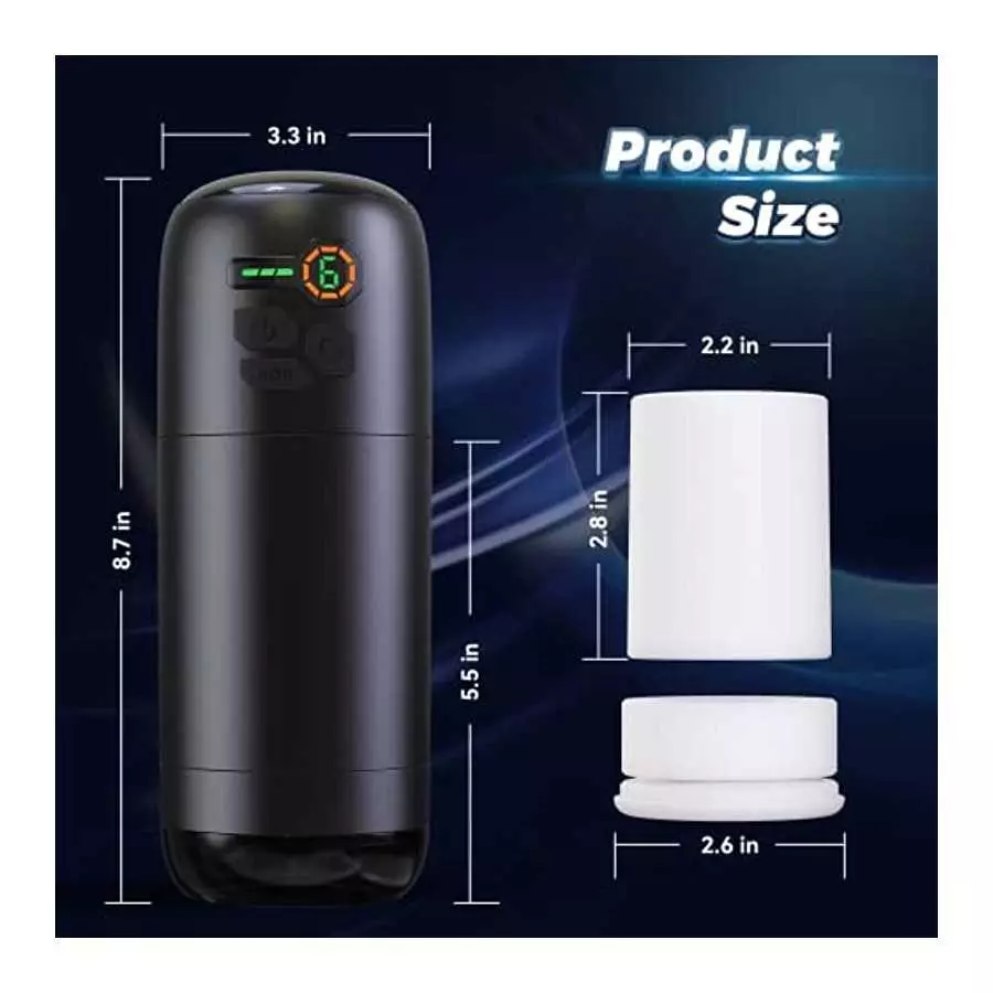 Automatic Bidirectional Rotating Male Masturbator Sex Toy with 6 Rotation, LOVENOTE Pocket Pussy with Realistic Sleeve Stroker M