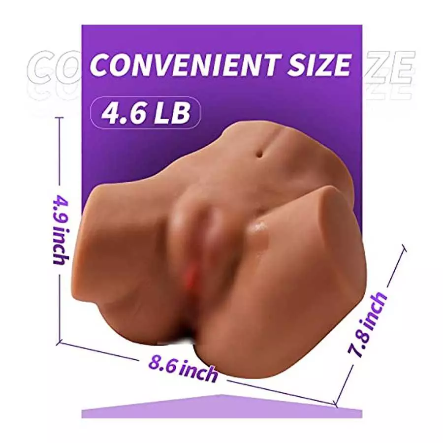 Letitfun 4.6 lbs Realistic Male Masturbation 3D Sex Toys Sexy Ass with Realistic Pussy Anal, Dual Channel Design Sex Toys Realis