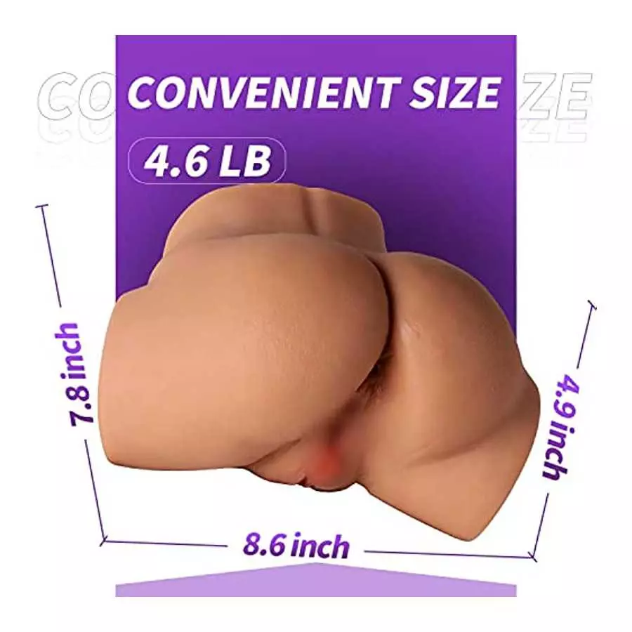 Letitfun 4.6 lbs Realistic Male Masturbation 3D Sex Toys Sexy Ass with Realistic Pussy Anal, Dual Channel Design Sex Toys Realis
