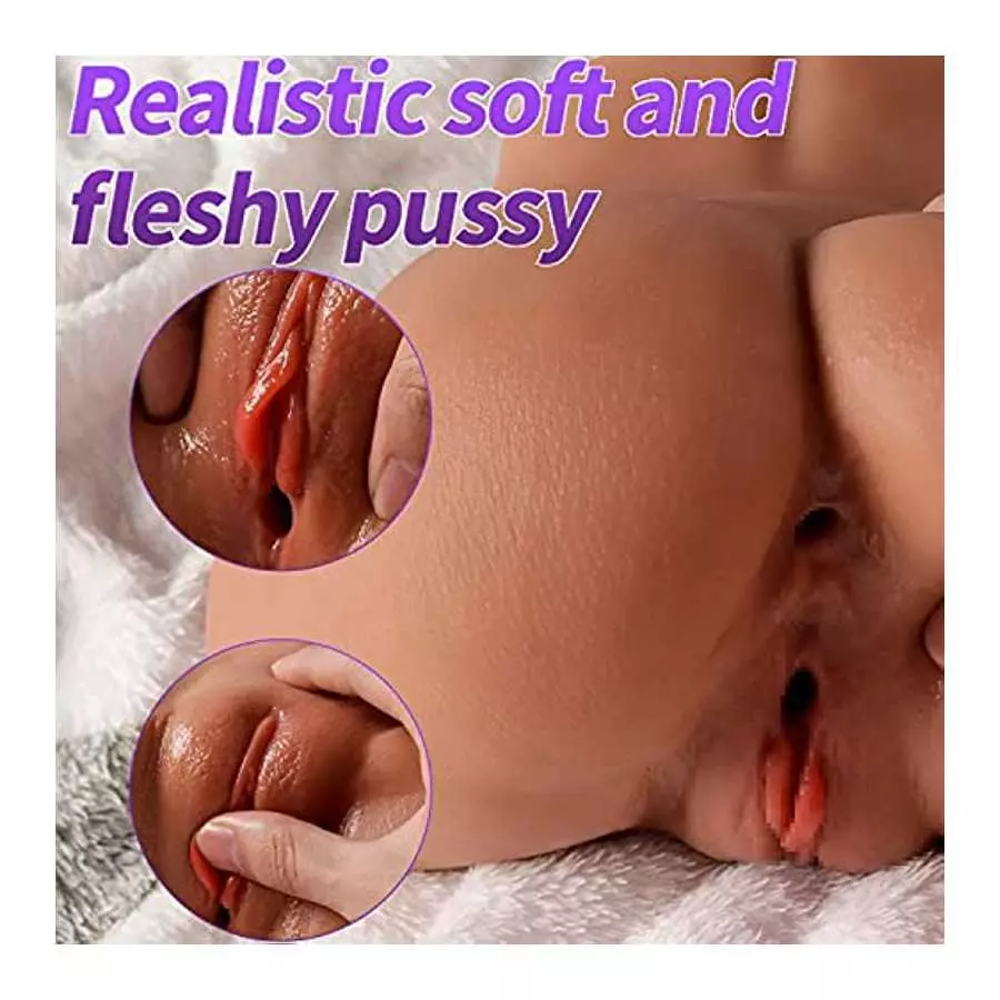 Letitfun 4.6 lbs Realistic Male Masturbation 3D Sex Toys Sexy Ass with Realistic Pussy Anal, Dual Channel Design Sex Toys Realis