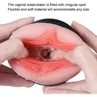 Male Masturbators Cup 3D Realistic Vagina and Mouth Masturbator with Teeth and Tongue Masturbation Cup