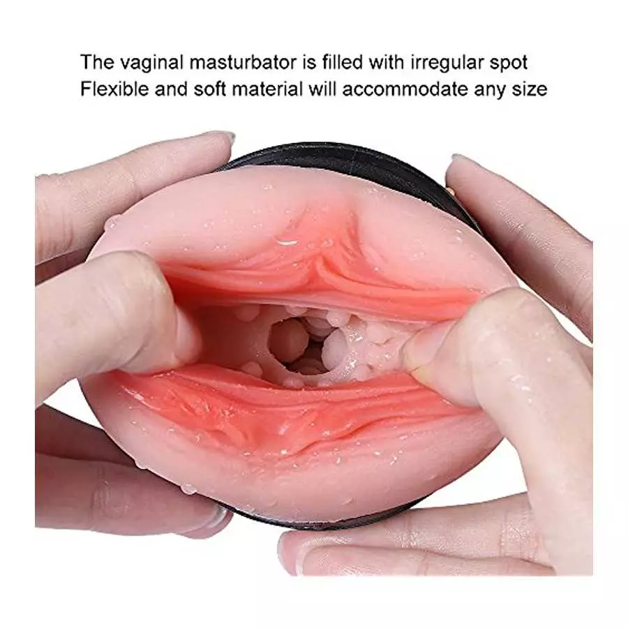 Male Masturbators Cup 3D Realistic Vagina and Mouth Masturbator with Teeth and Tongue Masturbation Cup